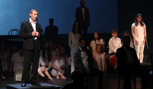 1956-os megemlékezés a Miskolci Nemzeti Színházban 