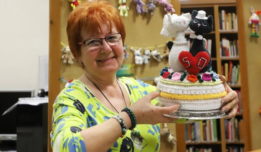 Amigurumi kiállítás a Kaffka Margit könyvtárban 