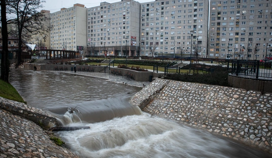 Városszerte megemelkedett a Szinva vízállása 