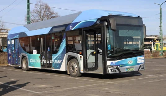Hidrogénbuszt tesztel az MVK Zrt. 