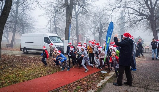 Mikulásfutás a népkerti futókörön 