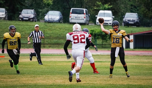 Miskolc Renegades-Eger Heroes amerikaifutball-mérkőzés az egyetemen 