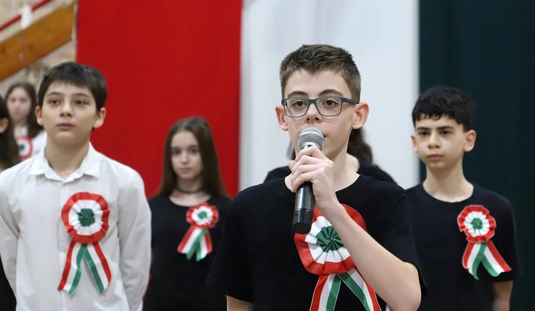 Március 15-ei ünnepség a Vörösmarty Mihály Katolikus Általános Iskolában 