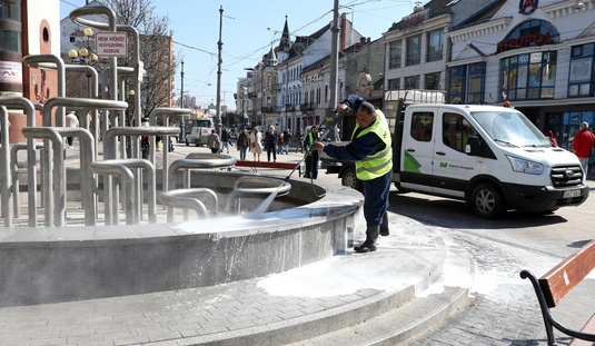 Tavasz nagytakarítás a belvárosban 