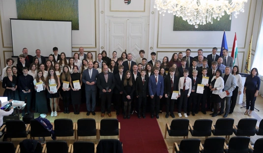 Miskolci Diáksport Szövetség díjátadó ünnepsége a városházán