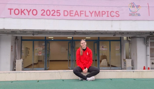 Gál Nikolett és edzője, Majkut Gergely Tokióban