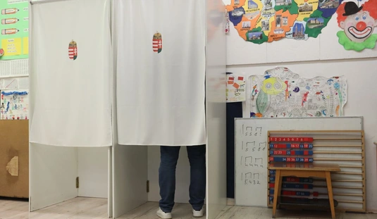 Fagyban indult a szavazás. Fotó: Juhász Ákos