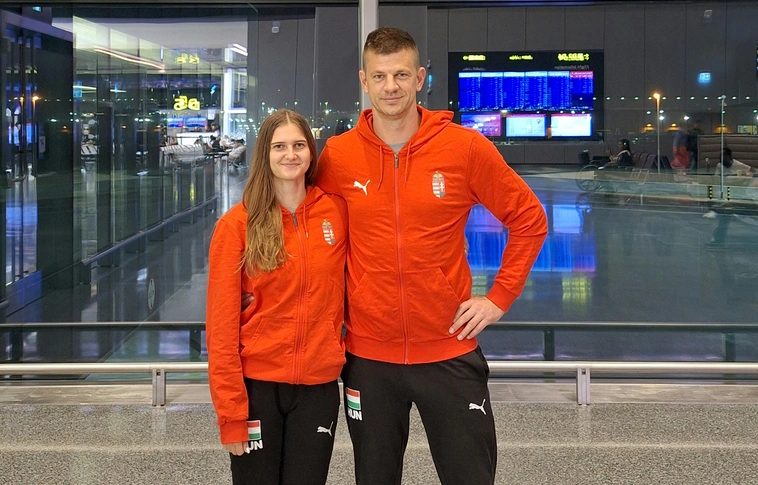 Gál Nikolett és edzője Majkut Gergely