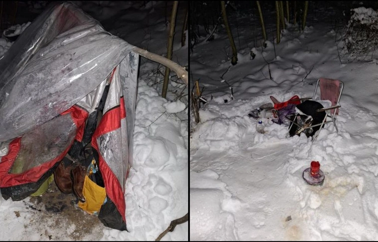 Az erdőben élt a férfi Miskolcon. Borsod-Abaúj-Zemplén vármegyei rendőrség