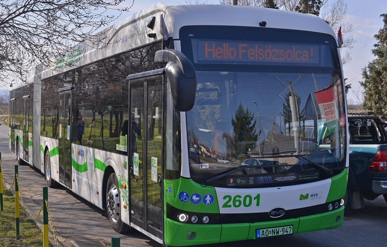 Felsőzsolca BYD busz Fotó: Osztie Tibor