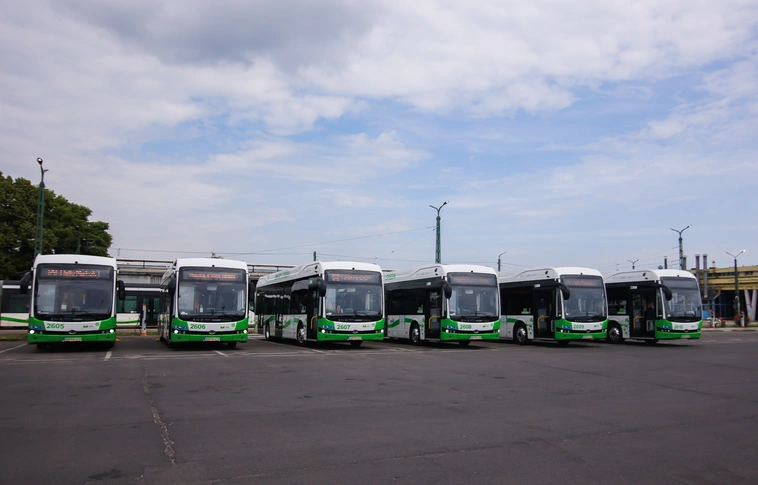 BYD elektromos buszok Fotó: Rogosz Péter