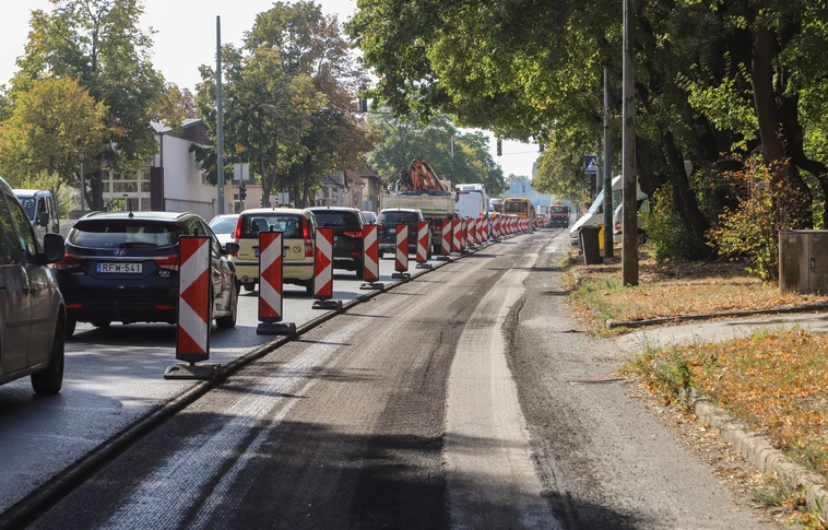 26-os főút felújítása Miskolcon. Fotó: Mocsári László