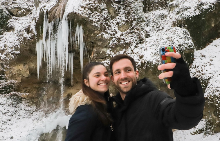 Megfagyott Lillafüredi-vízesés