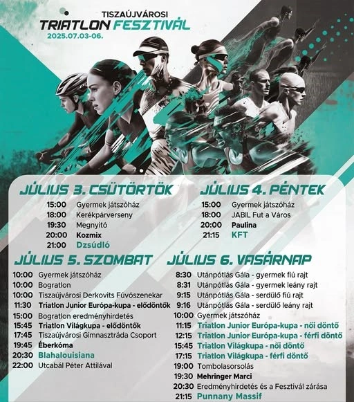 Triatlon Feszt Tiszaújváros plakát