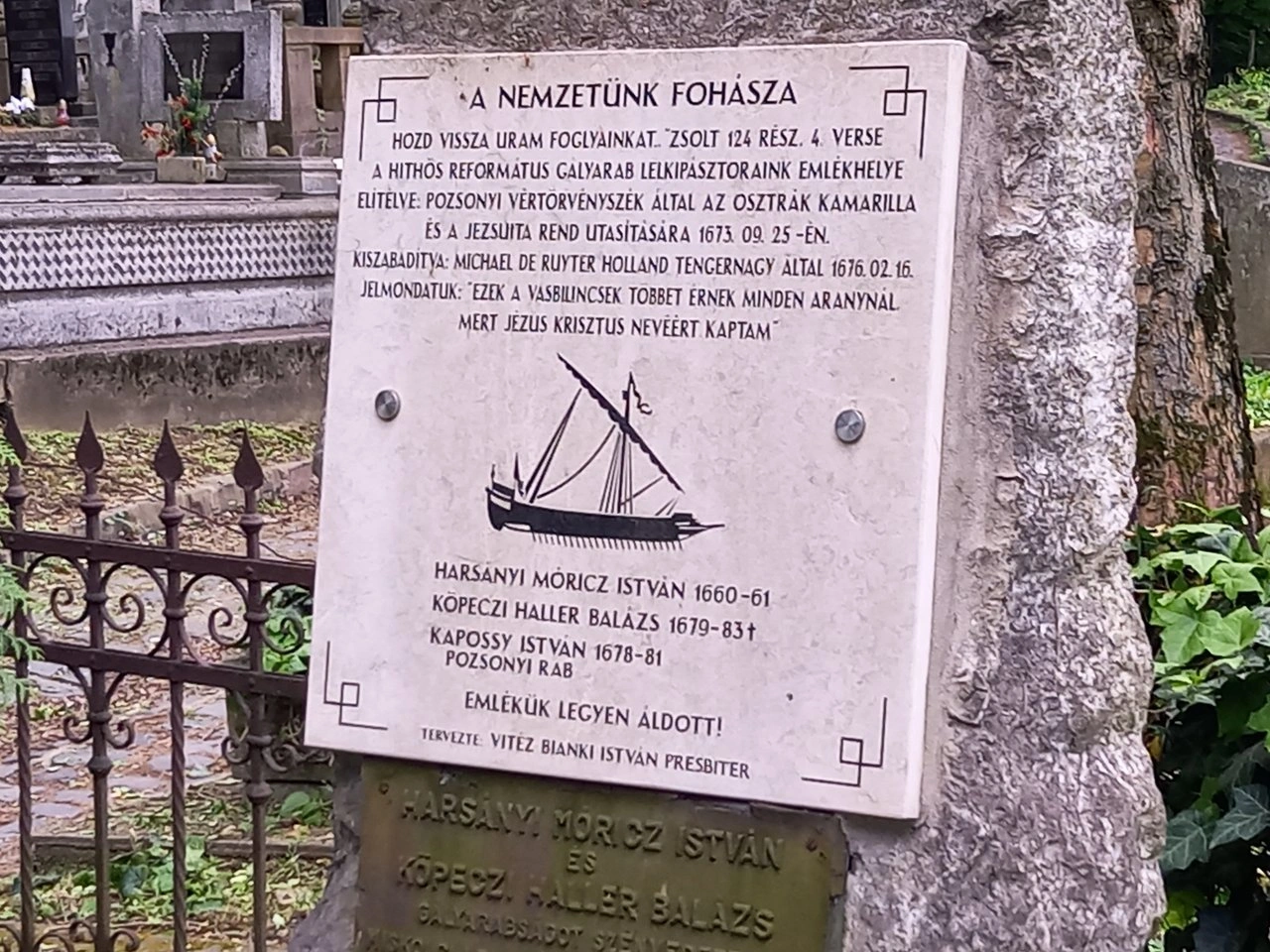 miskolci gályarab lelkészek az Avasi ref. temetőben, reformatus.hu