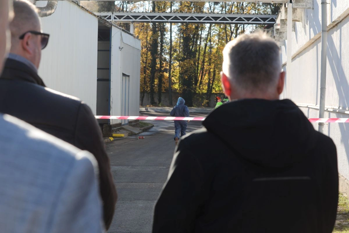 Hollósy András, Miskolc alpolgármestere a "katasztrófa" helyszínén. Fotó: Juhász Ákos