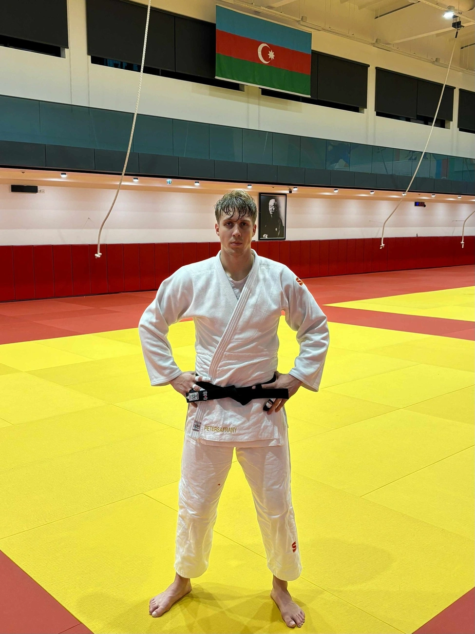 Sáfrány Péter a bakui táborban. Fotó: magánarchívum