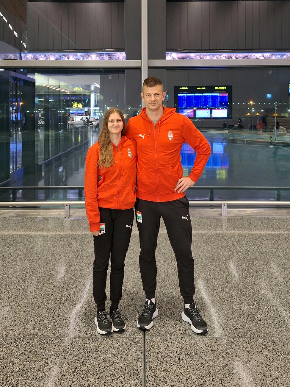 Gál Nikolett és edzője