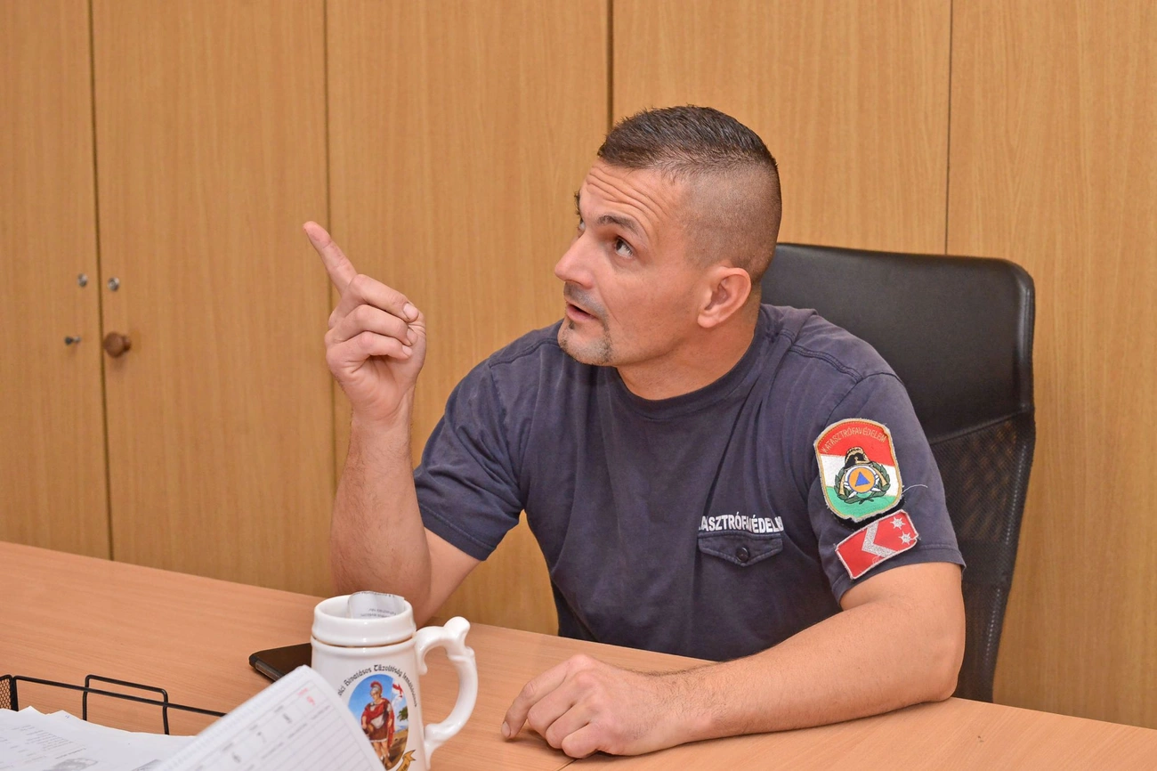 Győri Péter tűzoltó