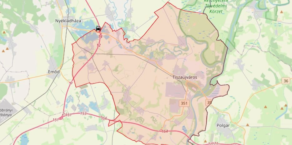 Baleset Muhi és Nyékládháza között. Forrás: katasztrófavédelem