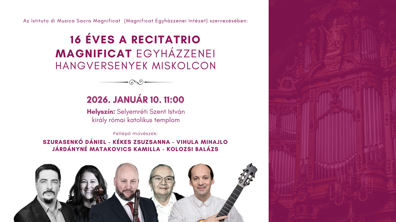 RecitaTrio jubileumi koncert plakát