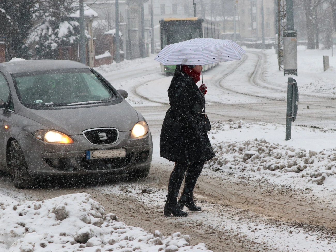 hóesés, közlekedés. Fotó: Mocsári László