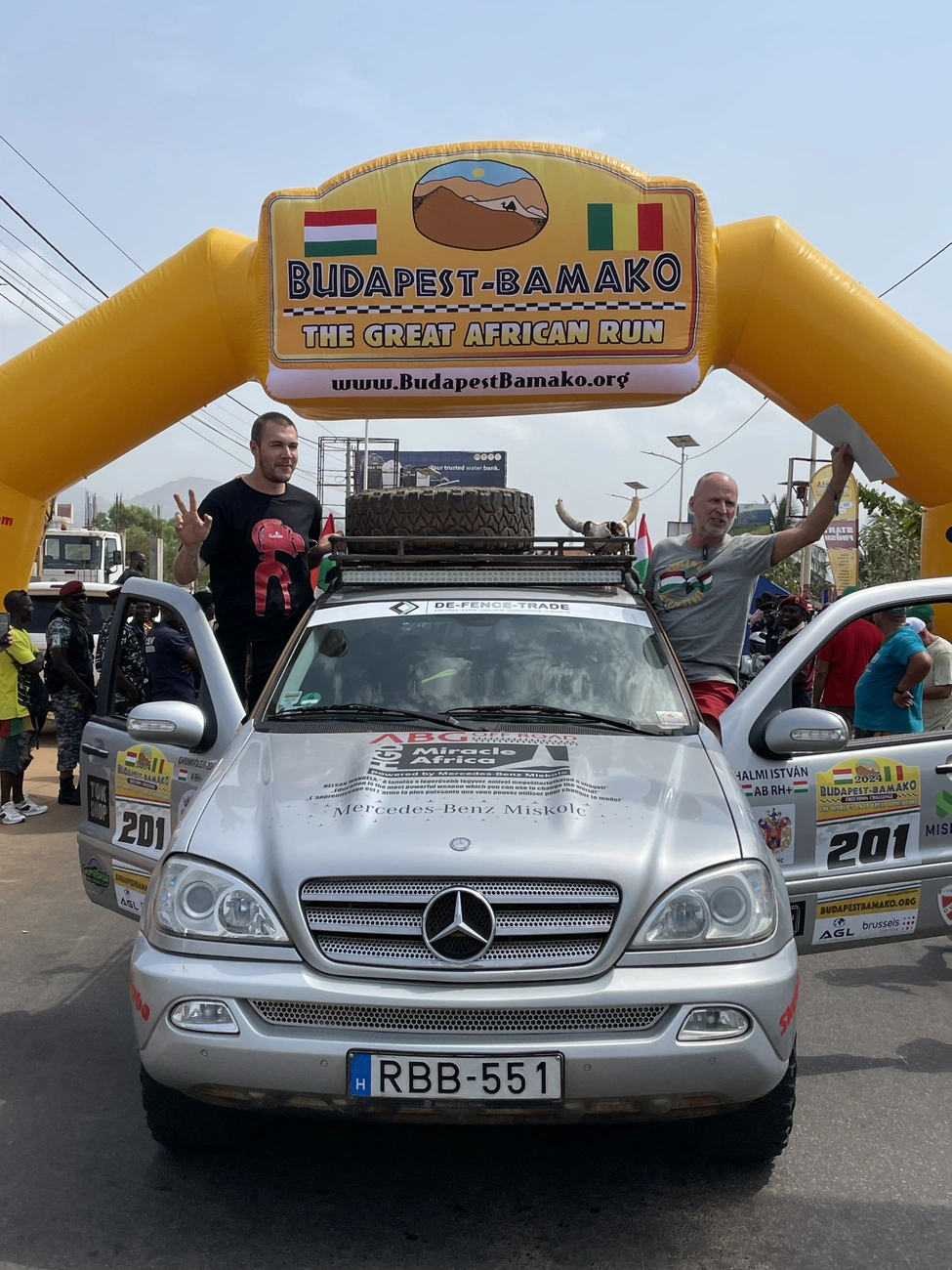 Halmi Istvánék két évvel ezelőtt a célban. Fotó: magánarchívum