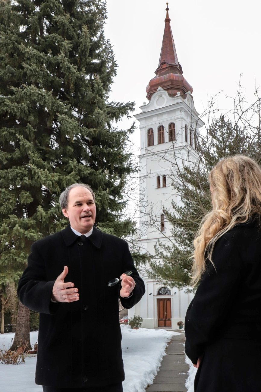 A megújult hejőcsabai református templomtorony. Fotó: Mocsári László