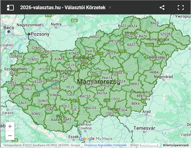 Megvannak a hivatalos OEVK körzethatárok