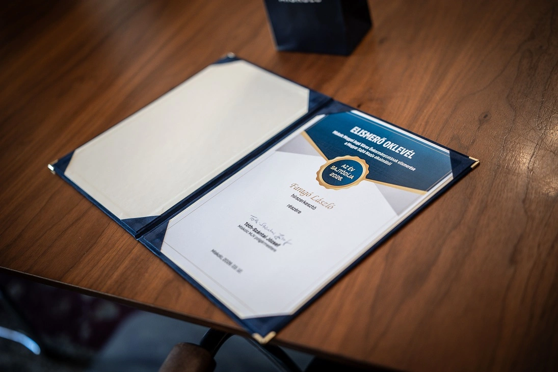 Faragó László sajtódíj. Fotó: Rogosz Péter