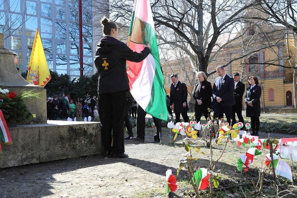 Március 15-ei megemlékezés, Szemere-kert. Fotó: Juhász Ákos