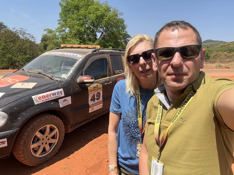 Simon Réka, Lippai Gábor, Bamako rali. Fotó: magánarchívum