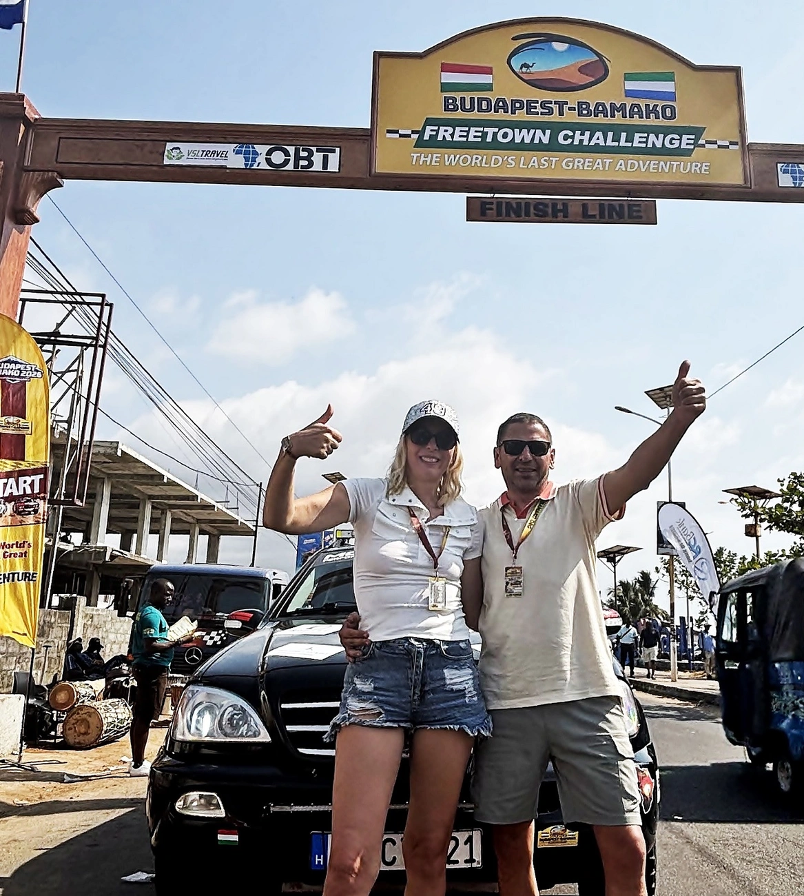 Simon Réka, Lippai Gábor, Bamako rali. Fotó: magánarchívum