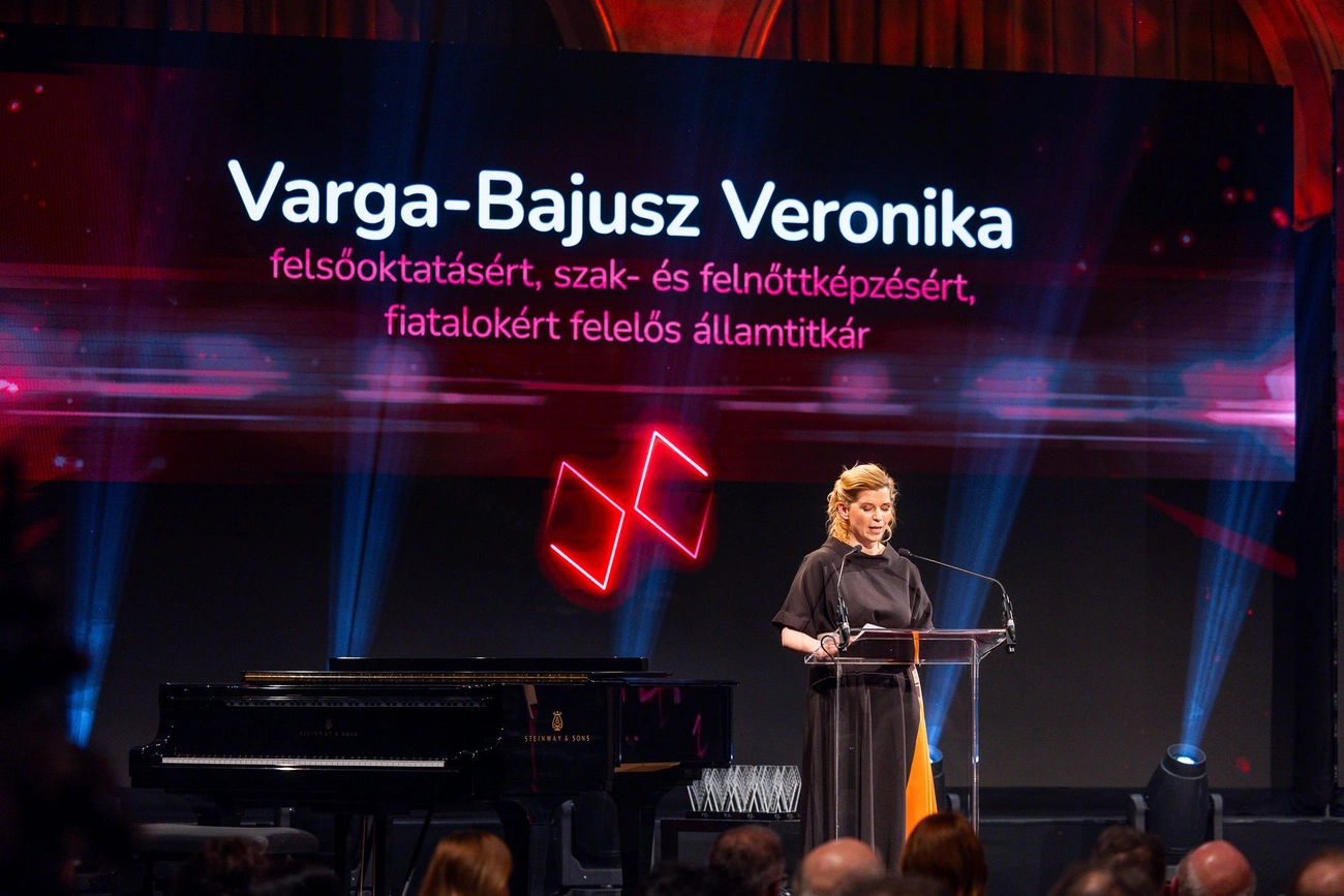 Varga-Bajusz Veronika a tehetséggondozó díjátadón. Fotó: Nemzeti Tehetség Program