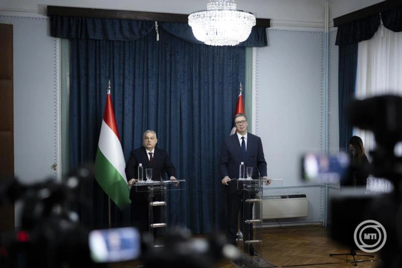 Orbán Viktor és a szerb miniszterelnök. Fotó: MTI
