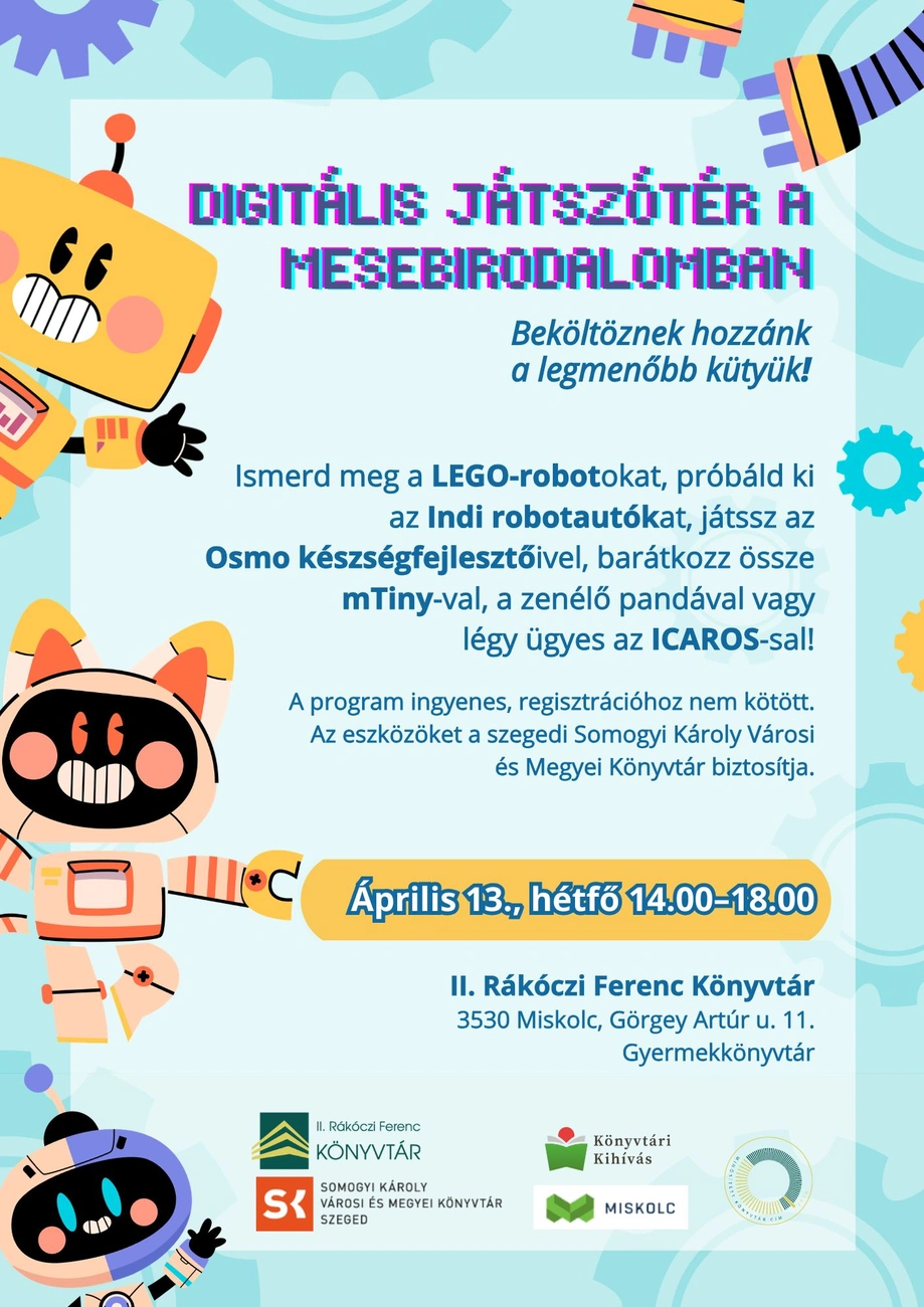 Digitális játszótér a könyvtárban. Fotó: II. Rákóczi Ferenc Könyvtár