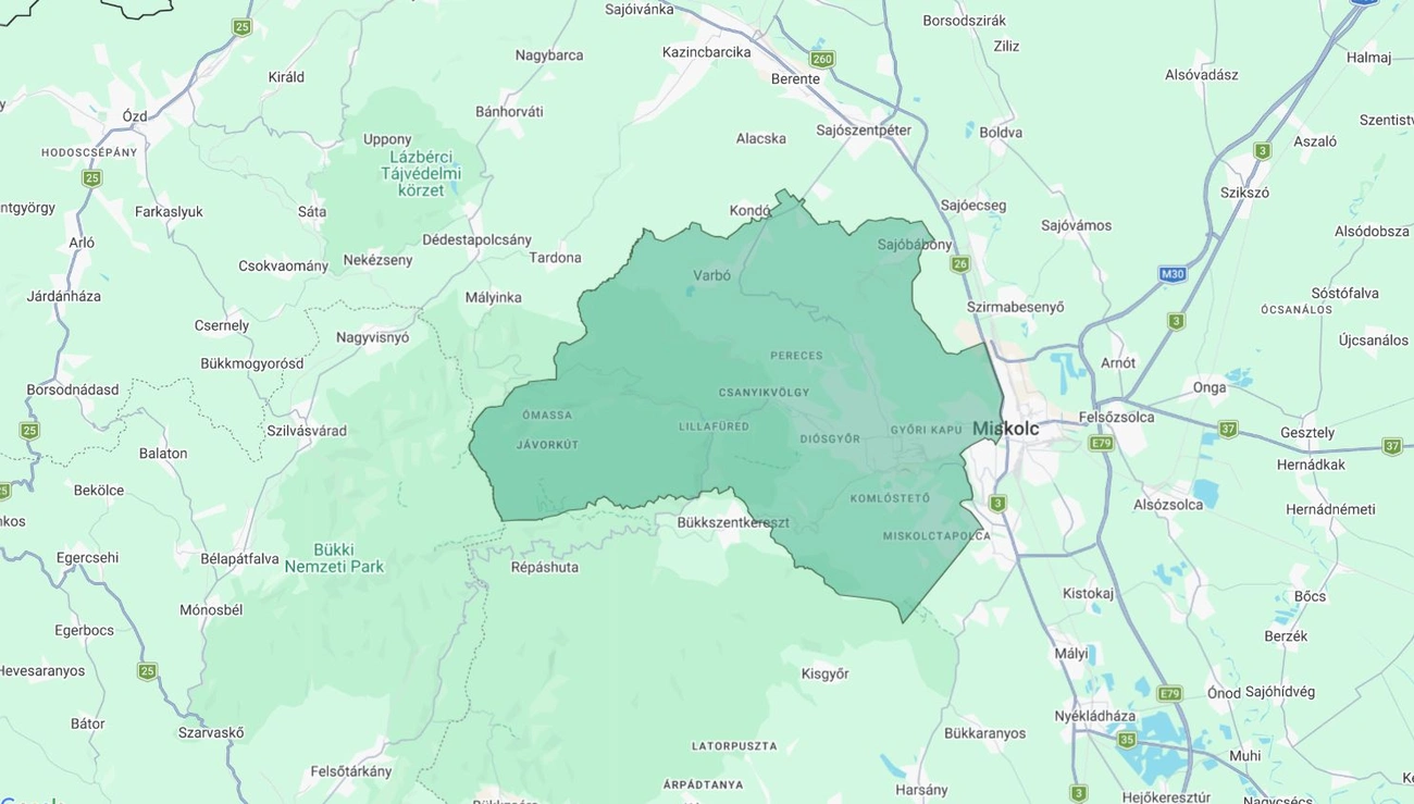 Borsod-Abaúj-Zemplén vármegye, 02. számú egyéni választókerület - Miskolc