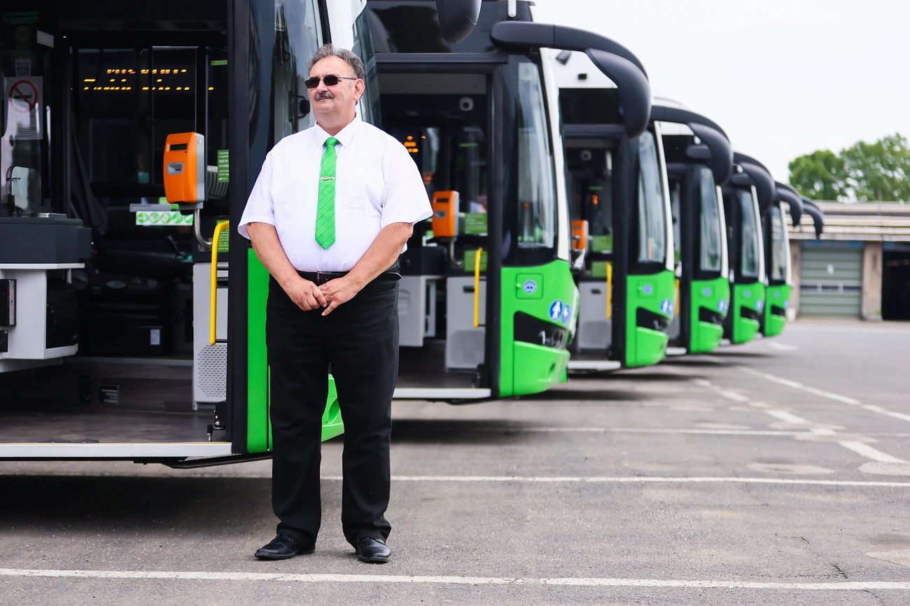 BYD elektromos buszok Fotó: Rogosz Péter