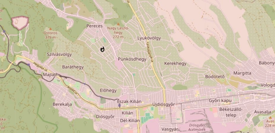 Kigyulladt egy lakóház Miskolcon a Híd-dűlőben. Forrás: Google Maps