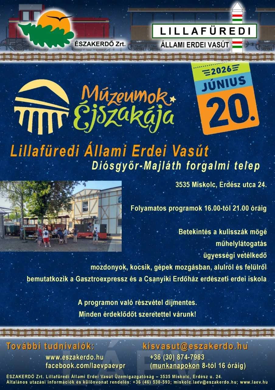LÁÉV Múzeumok Éjszakája plakát. Forrás: Északerdő Zrt.