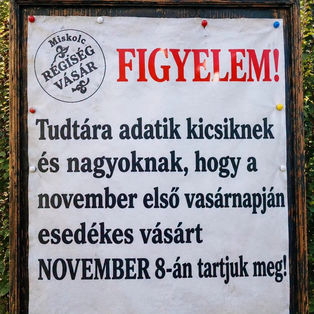 Miskolci Régiségvásár november 8