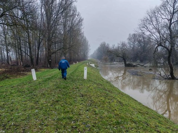 A Sajó folyón III. fokú árvízvédelmi készültség van érvényben. Fotó: ÉMVIZIG