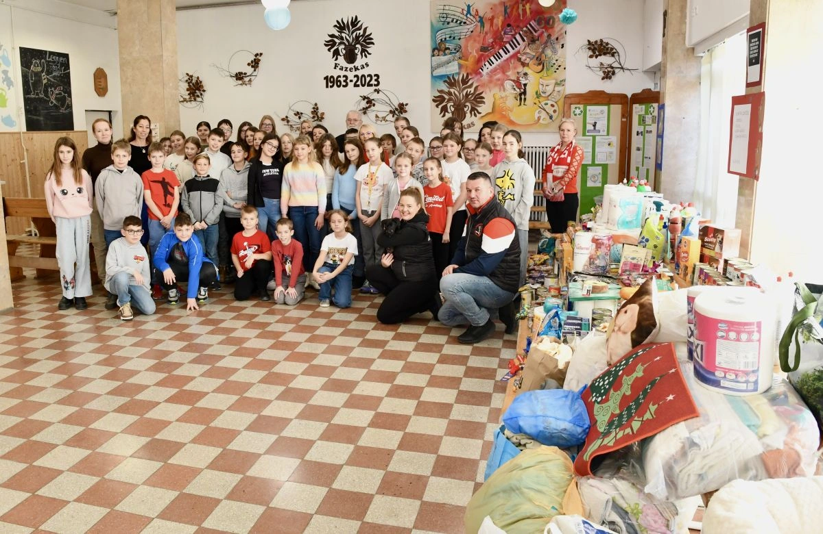 Szívmelengető akció a Fazekas iskolában. Fotó: Bujdos Tibor