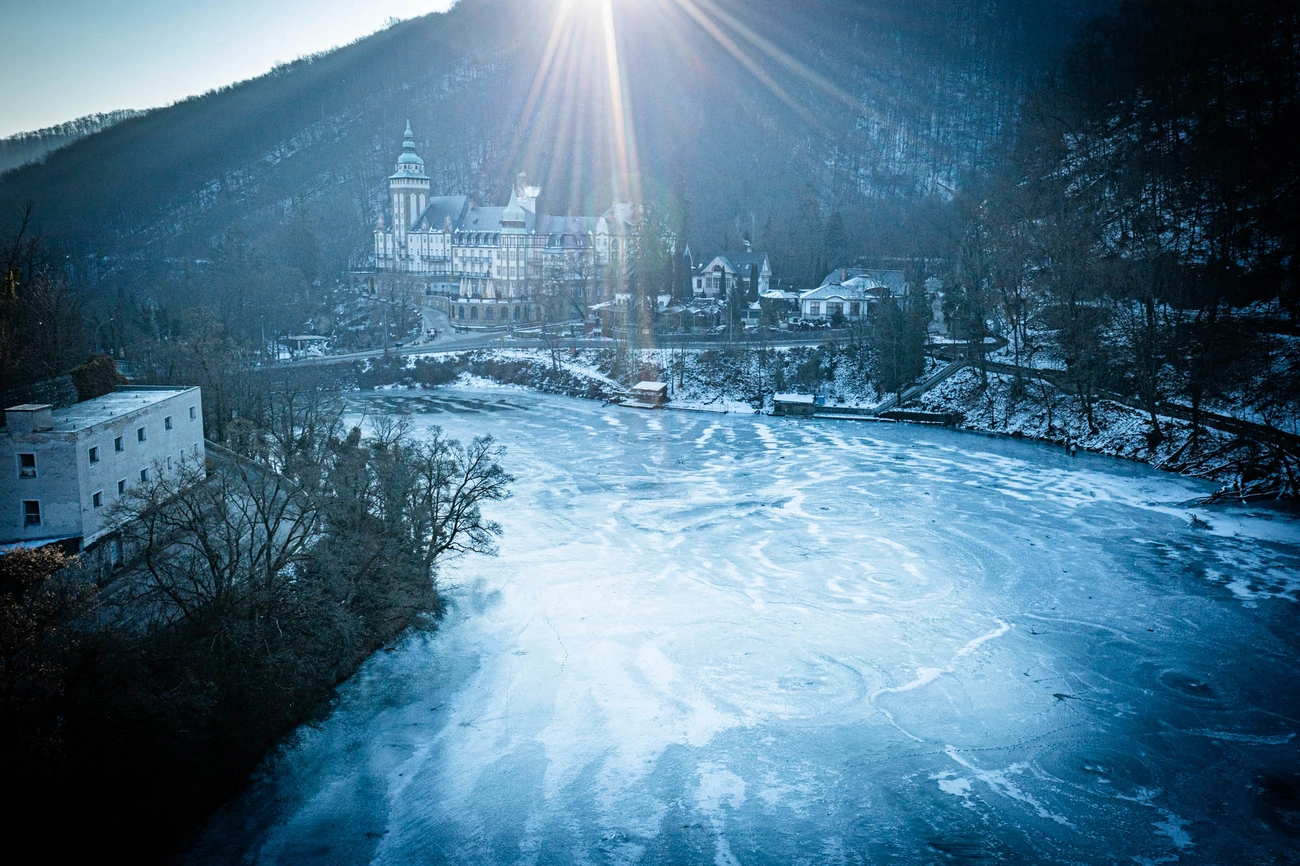 Befagyott a Hámori-tó