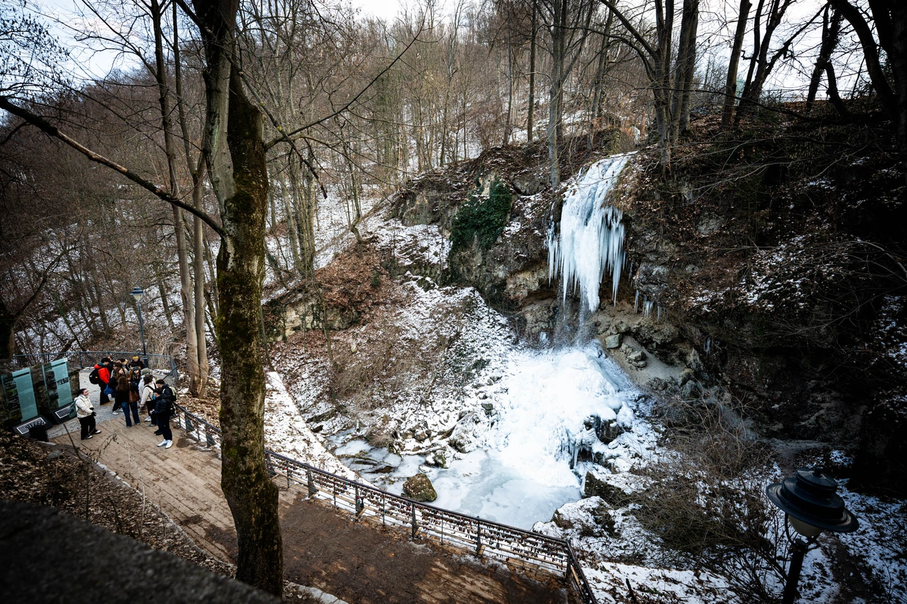 Befagyott a Lillafüredi vízesés 
