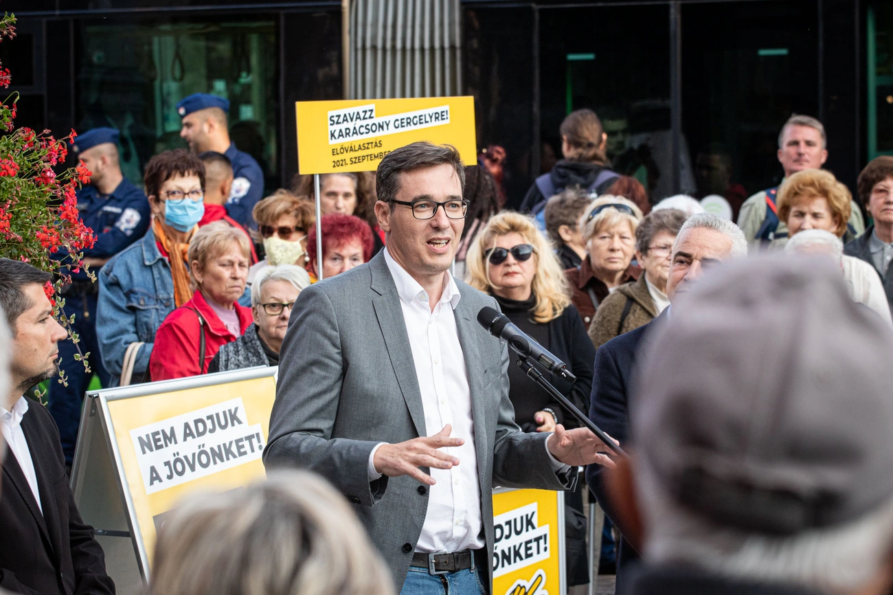 Karácsony Gergely Miskolcon-utcafórum a Centrumnál  