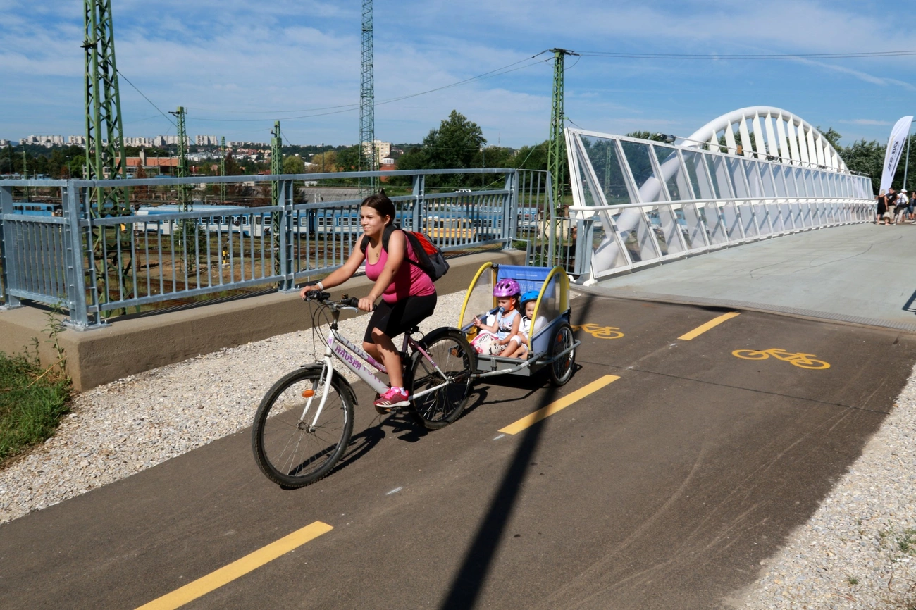 Kerékpáros híd átadó 
