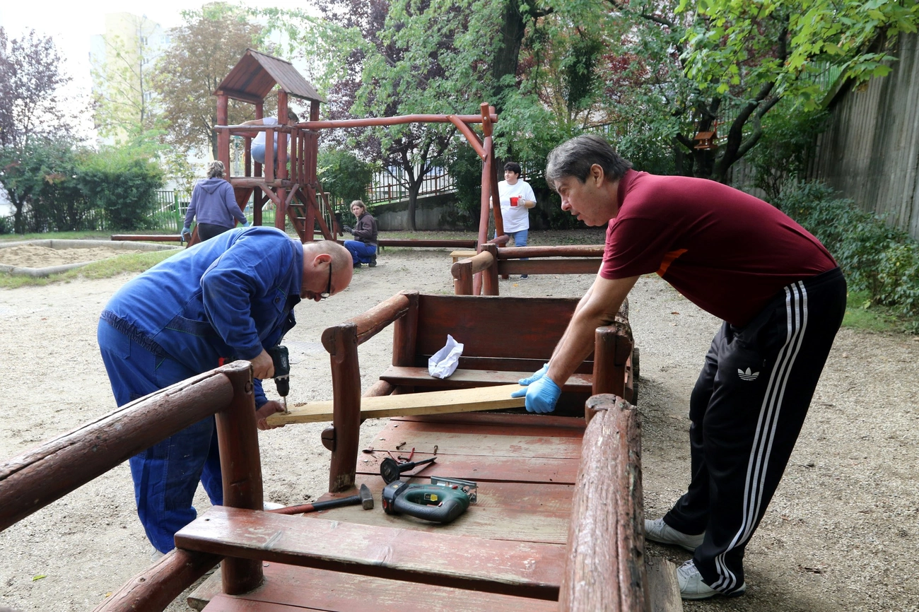 Megújult az óvoda udvar a Középszeren