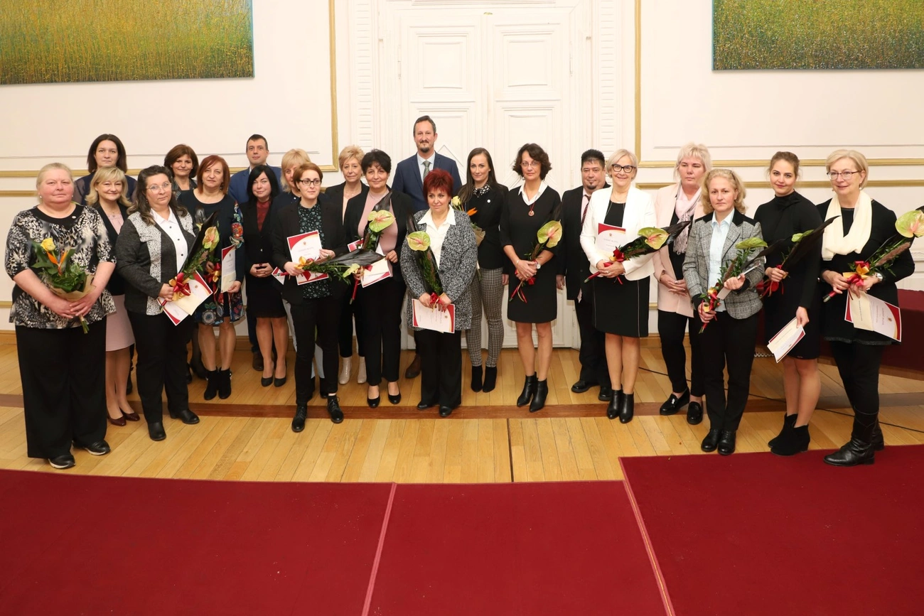 Szociális dolgozók köszöntése a városházán 