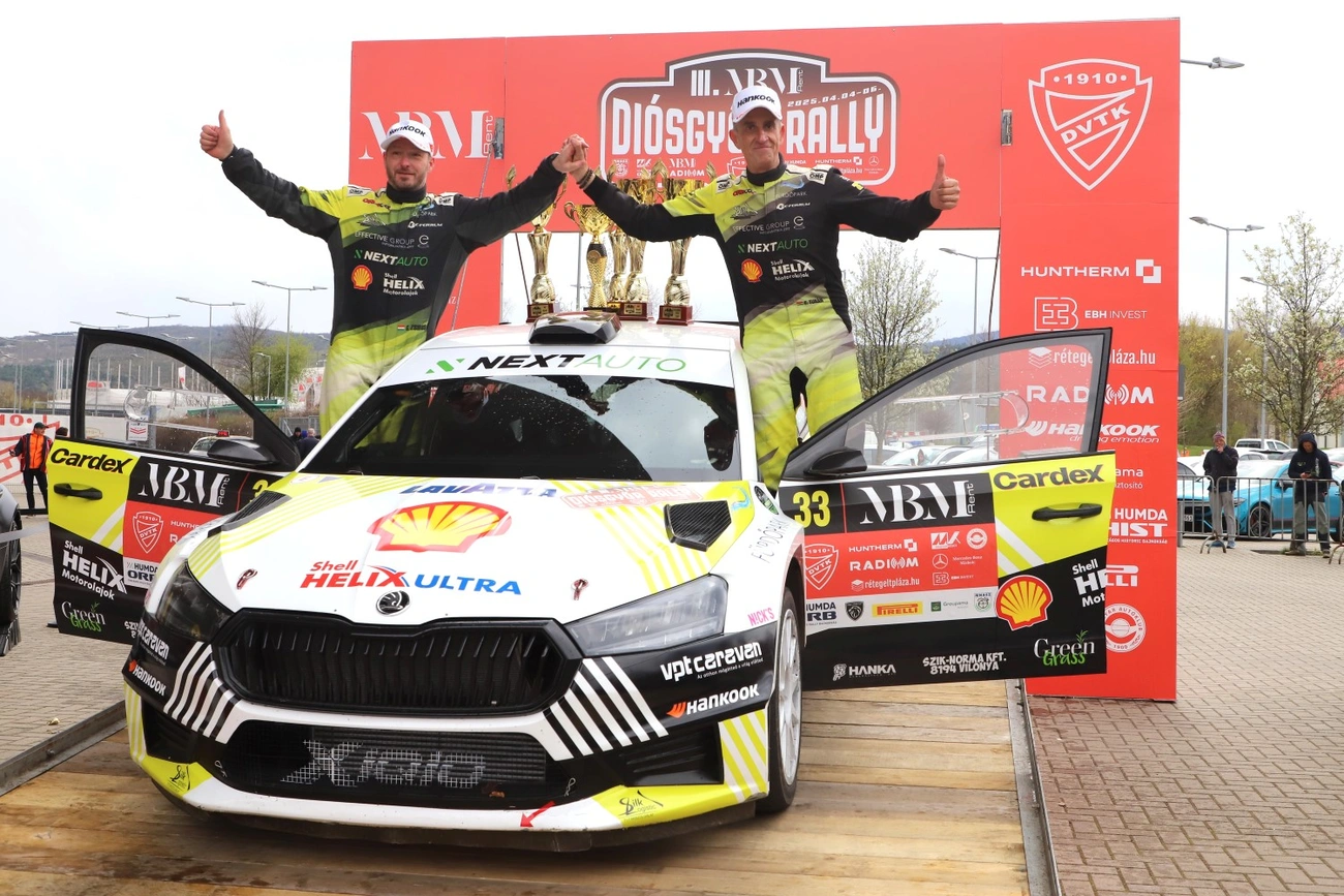 Diósgyőr Rally céldobogó - díjátadó